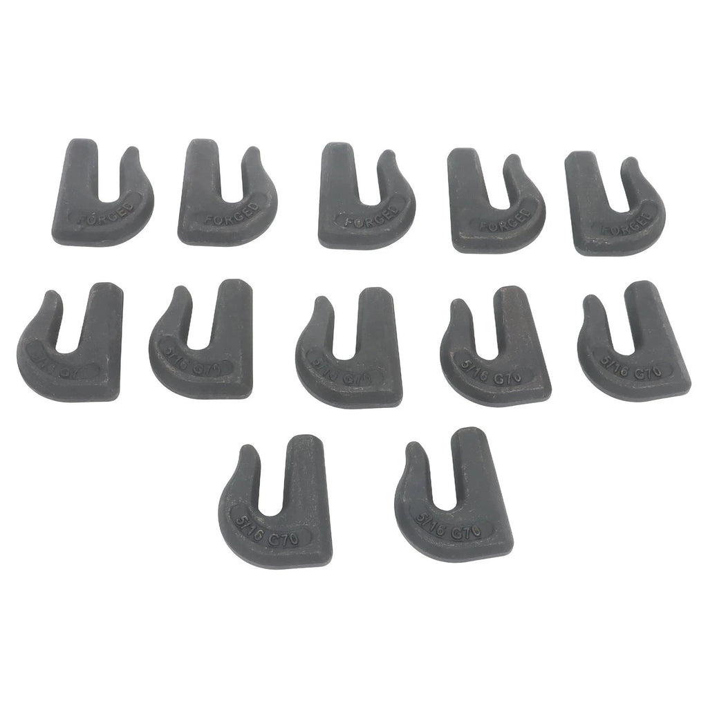 12Pcs 5/16" Weld On Chain Grab Hook for Tractor Bucket Trailer Tie Down
