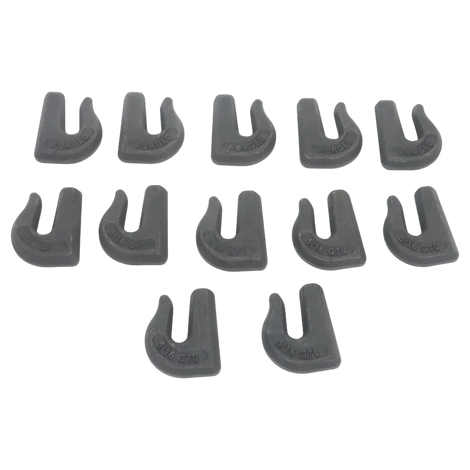 12Pcs 5/16" Weld On Chain Grab Hook for Tractor Bucket Trailer Tie Down