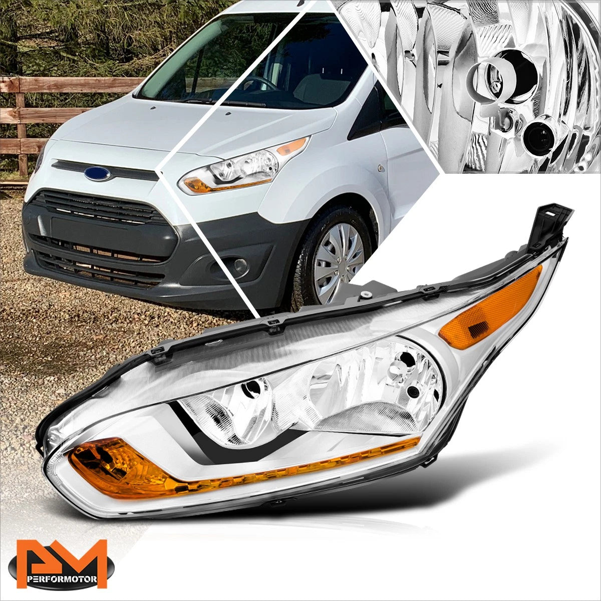 Driver Side Headlight for Ford Transit Connect (2014–2018)