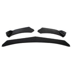 Set of 4 Glossy Black Front Bumper Lip Chin Spoilers for Universal Cars
