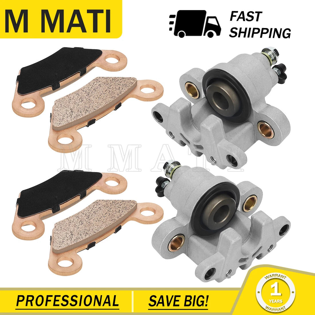 Brake Caliper Assembly w/Pads for John Deere Gator HPX 4x4 (2003–2006)