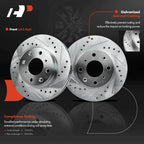 Front Drilled Brake Rotors for Honda Civic (1990–2000) Civic del Sol CRX