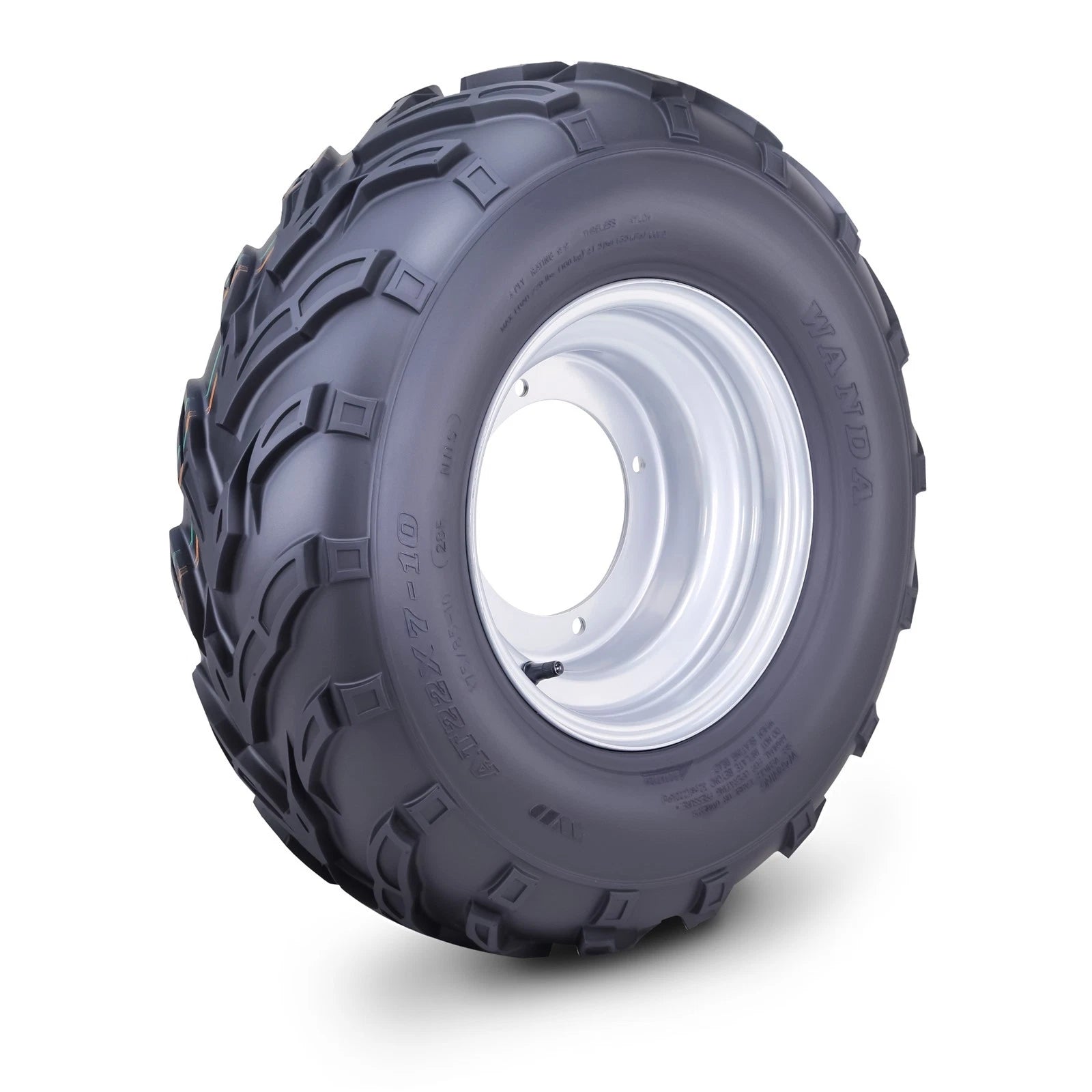 WANDA ATV Tire 22X7-10 & 4/156mm PCD Silver Wheel 10196