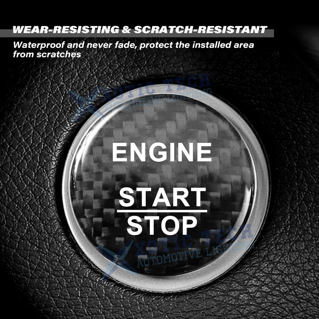 Genuine Carbon Fiber Ignition Start Stop Button Trim for Mercedes B C E Class (2010-2014)