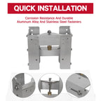 Adjustable 4" Jack Plate for Outboard Boat Motor (Manual Power Lift)