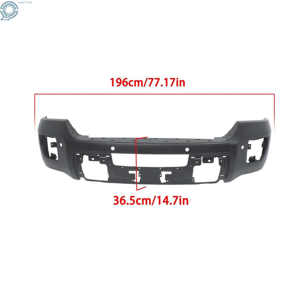 Split Black Front Bumper with Sensor Hole for GMC Sierra 2500 HD 3500 HD (2015–2019)