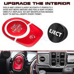 Aluminum Engine Start Stop & Eject Cigarette Lighter Button Trim for Benz A CLA (2013-2024)