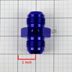 12AN Male Union Fitting Adapter for AN12 (1/8" NPT Side Port) Blue Aluminum