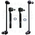 Set of 4 Front Outer Tie Rod Ends for Nissan Rogue (2008–2013)