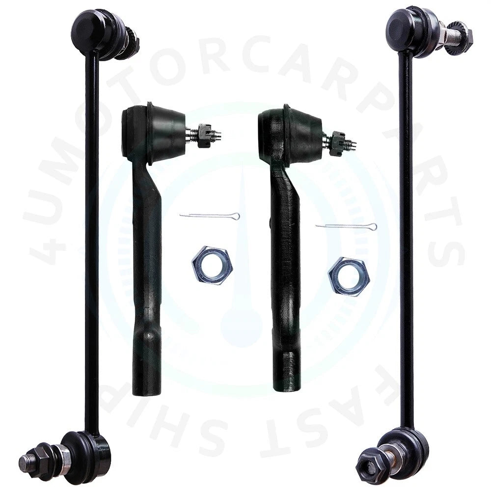 Set of 4 Front Outer Tie Rod Ends for Nissan Rogue (2008–2013)
