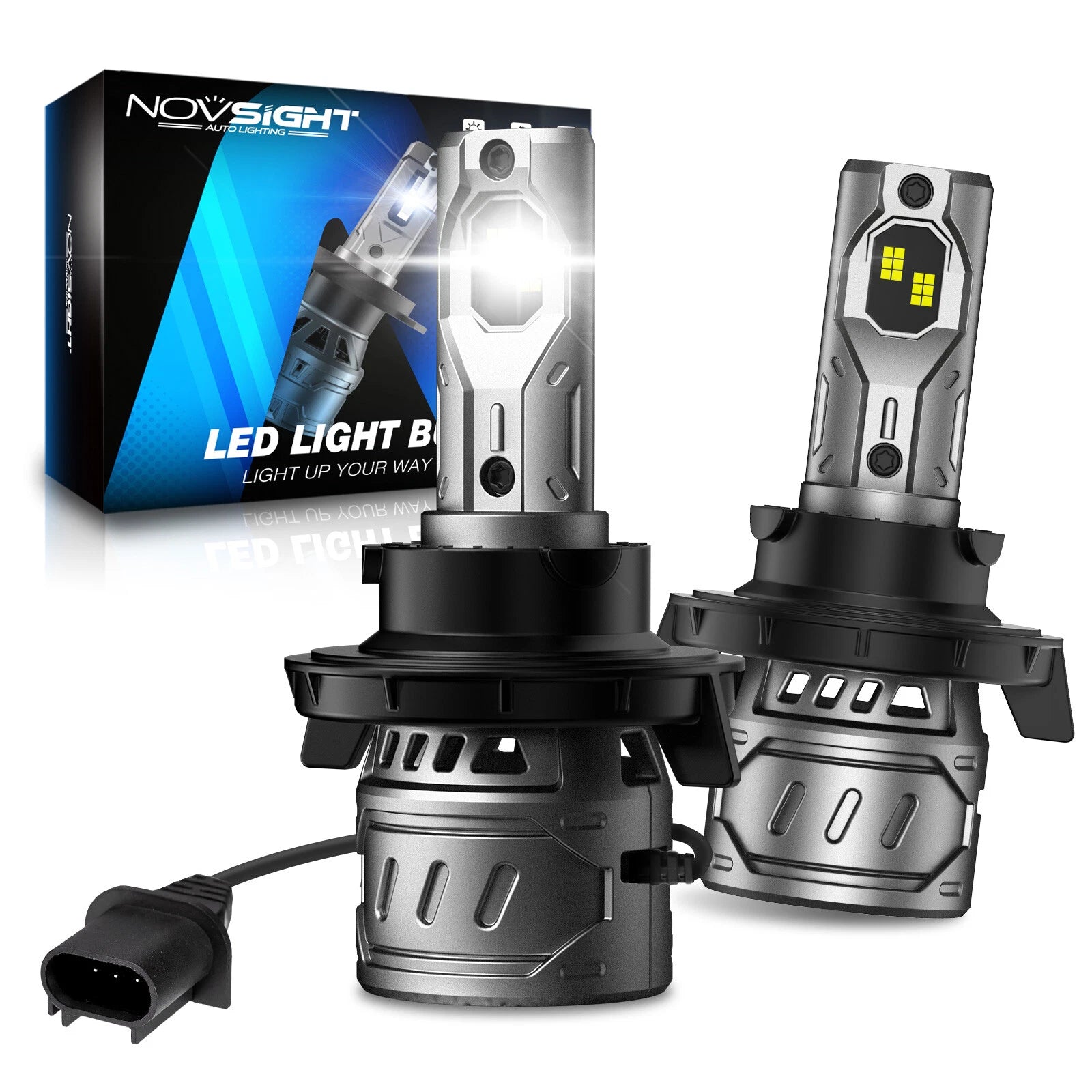 H13/9008 LED Headlight Bulbs Kit for Novsight (6500K, 60W)