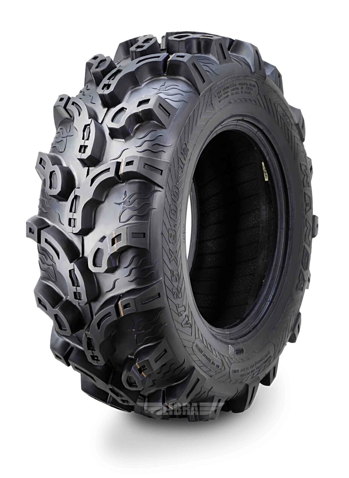 ATV Tire 25x8-12 Set of 4 WANDA UTV 25x8.00-12 6PR Ultra Deep Tread Mud