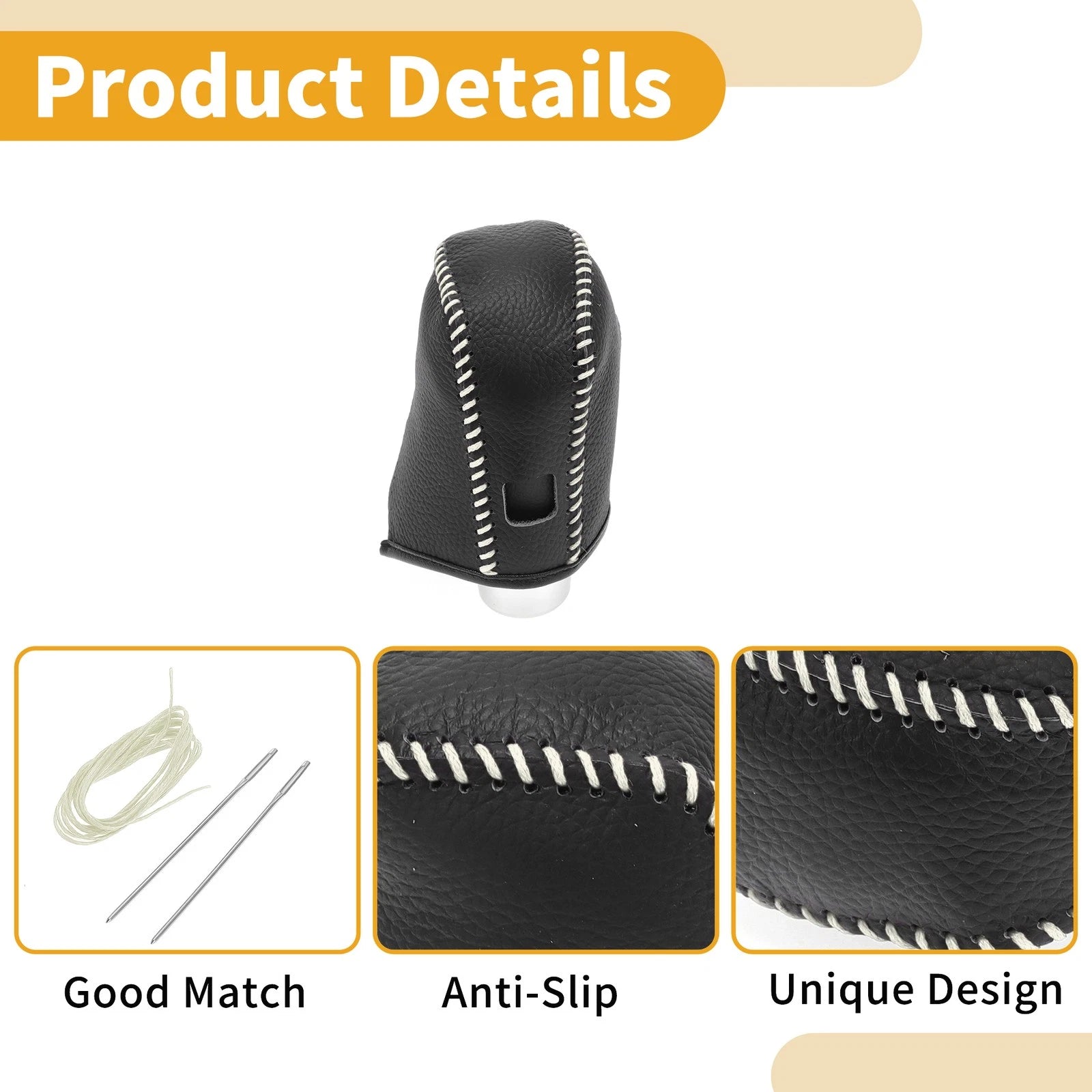 1 Pc Gear Shift Knob Cover for Nissan Altima (2019–2024) Pebbled Black Beige