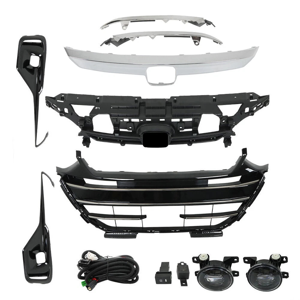 Front Center Mesh Grille Kit for Honda Accord (2021–2023)