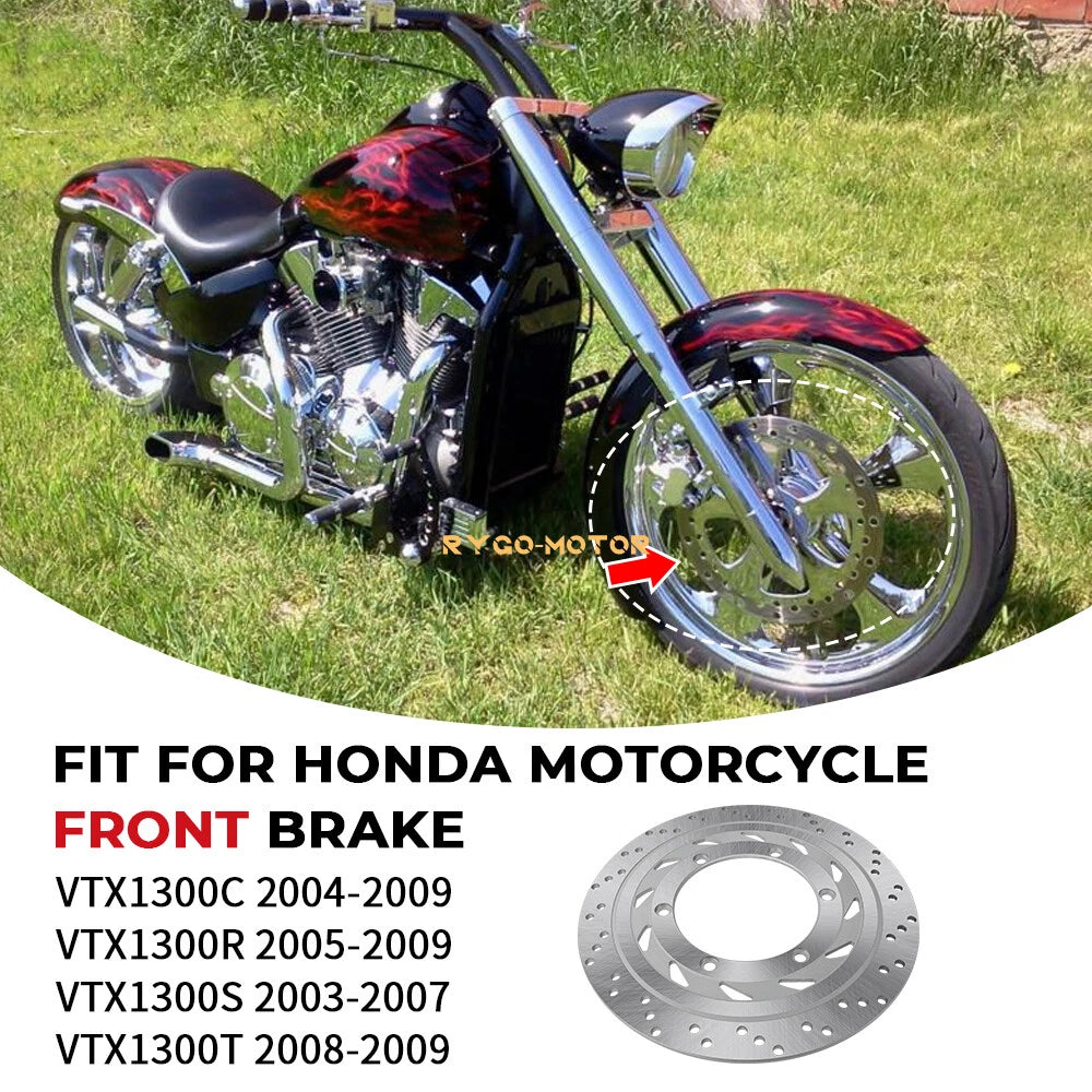 Front Brake Disc Rotor for Honda VTX1300C VTX1300S VTX1300R VTX1300T (2003–2009)