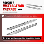Pair of Outer Pillar Molding Trim for Kia Optima (2011–2016)