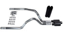 2.5" Dual Exhaust Kit for Dodge Dakota (1997–2005) - 1 Chamber Muffler, Black Tips