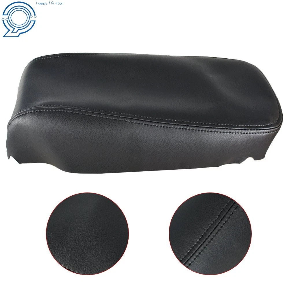 Leather Console Armrest Cover for Toyota Avalon (2013-2018) Black Stitch