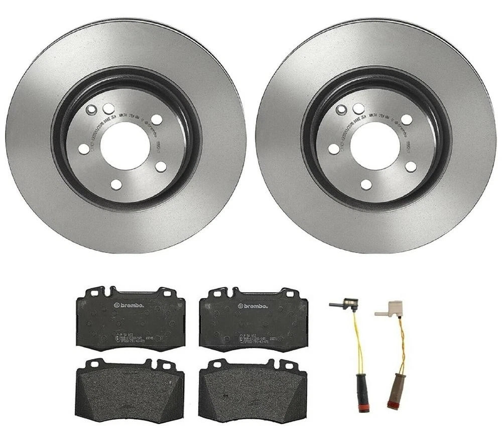 Brembo Front Brake Kit with Low-Met Pads & Disc Rotors for Mercedes CLS500 (2006)