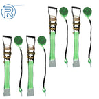 Set of 3 Tie Downs for Car with Flat Hooks