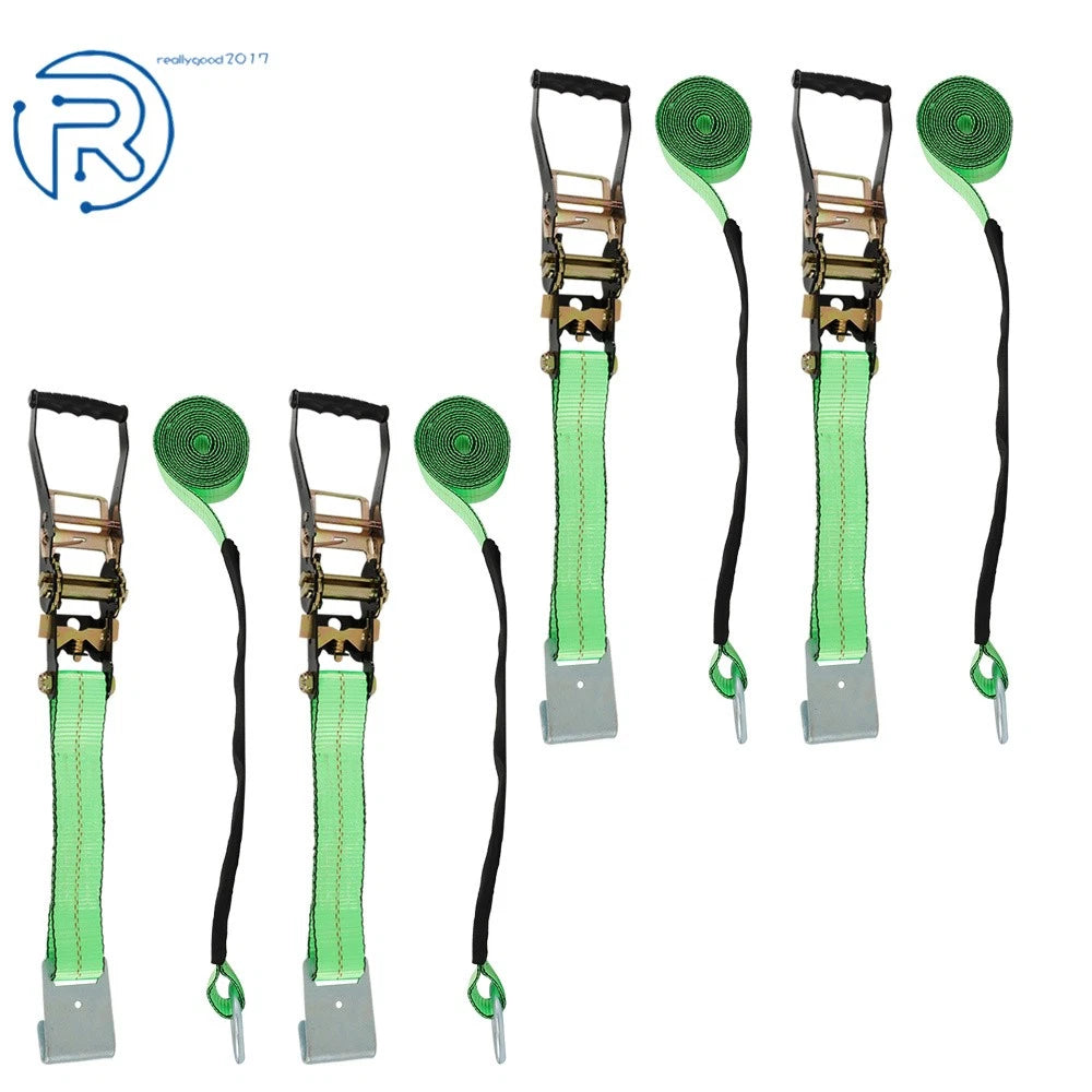 Set of 3 Tie Downs for Car with Flat Hooks