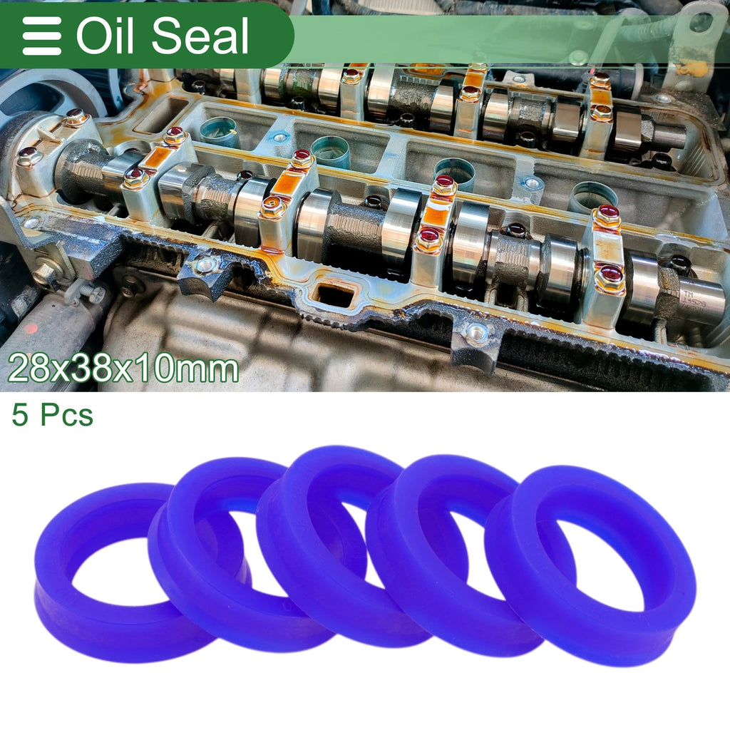 Set of 5 Oil Seal Rotary Shaft Seal 28x38x10mm High Pressure