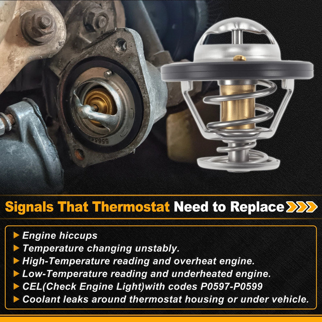 Engine Coolant Thermostat 2120077A60 for Chevrolet Nova (1985–1988) with Seal