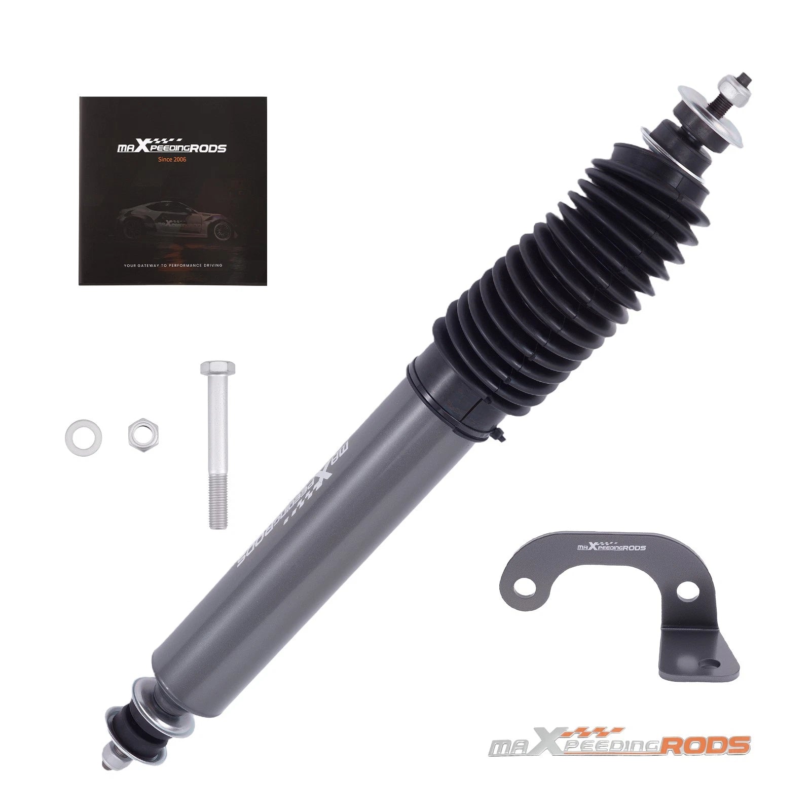 Steering Damper for GMC K1500/Suburban (1988–1999) 4WD, Powder Coated