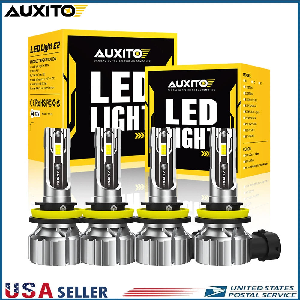 Set of 4 H11 LED Headlight Bulbs for [Make Model]