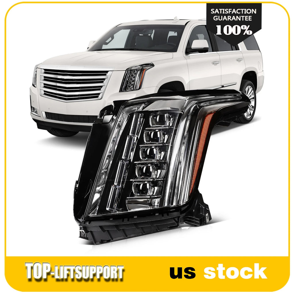 Left Side LED Headlight with Bulbs for Cadillac Escalade ESV (2015–2020)
