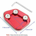 Kickstand Pad Extension Plate for Honda CBR250RR (2017–2018) Red