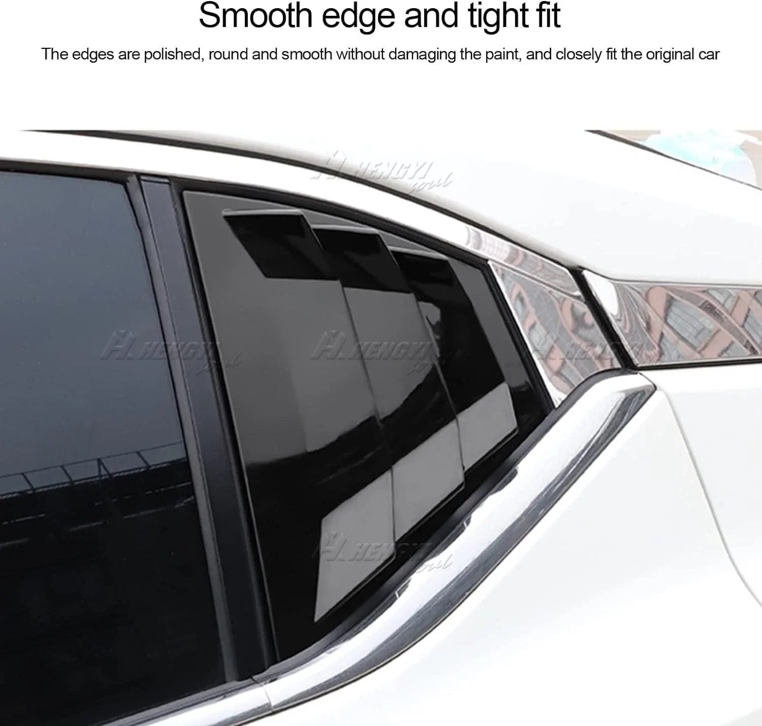 Gloss Black Rear Louver Vent Shutter Cover Trim for Nissan Sentra (2024–2024)