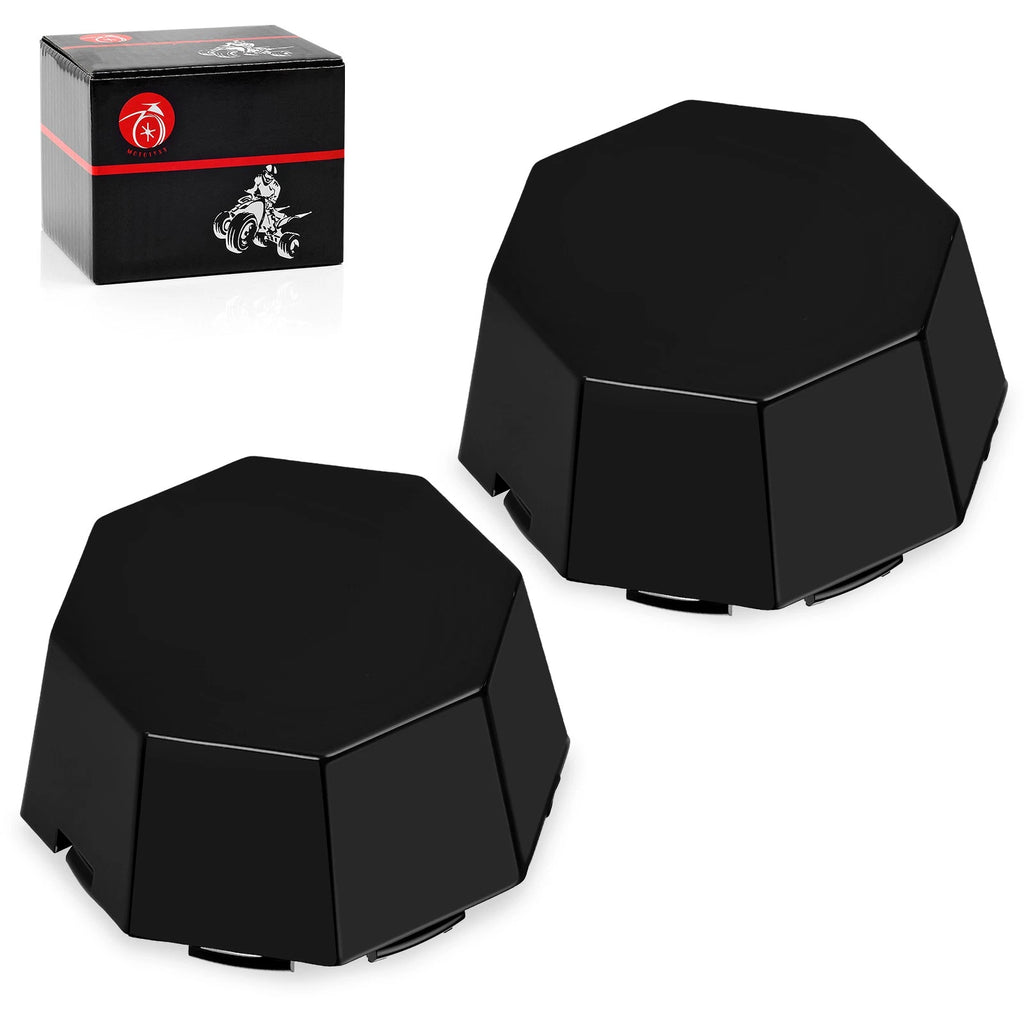 2X Matte Black Hub Cap Cover for Polaris Sportsman 570 (2020–2024)