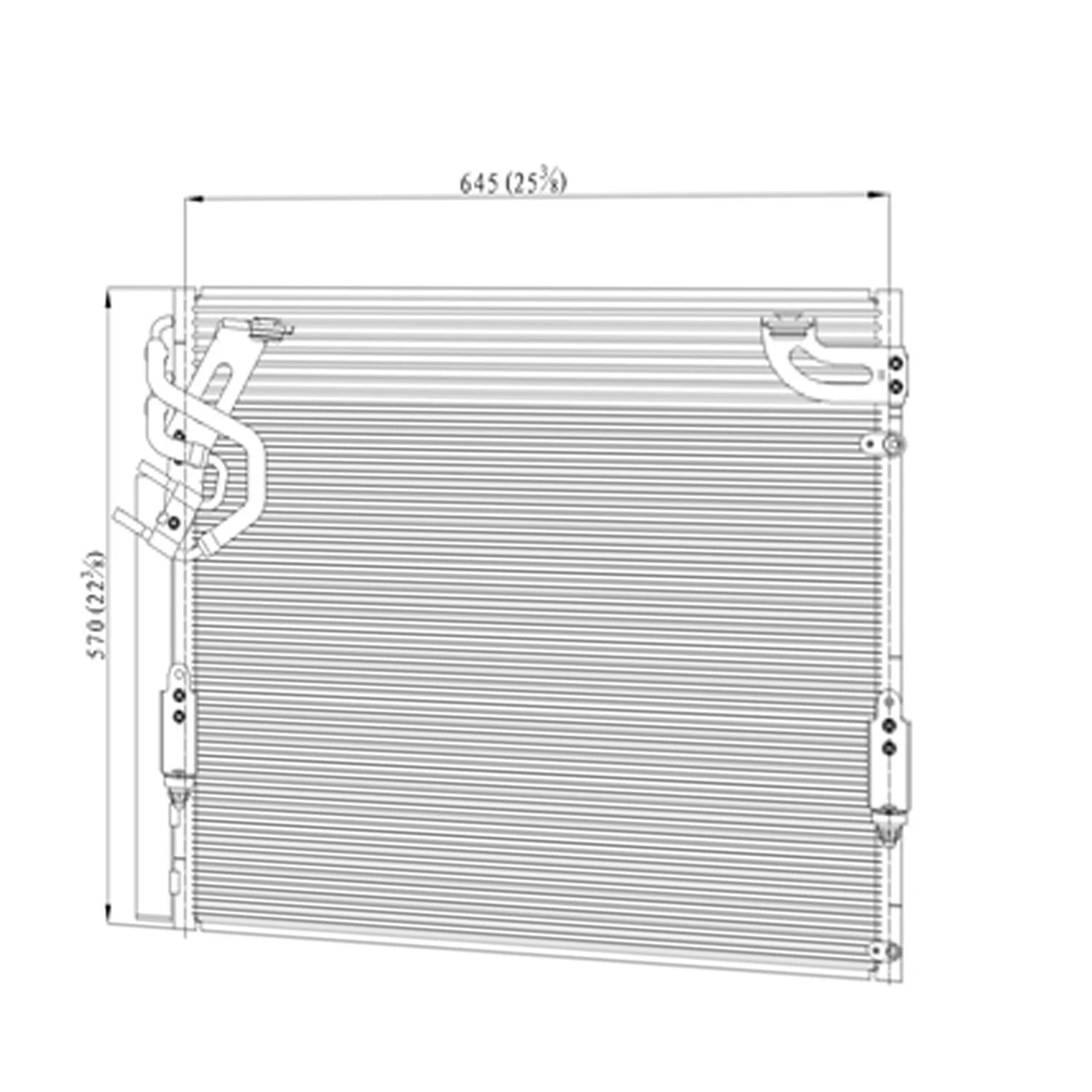 Replacement Condenser with Built In Trans Oil Cooler for Toyota Highlander (2008–2023)