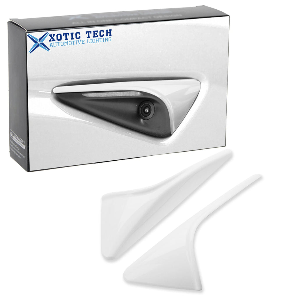 White Side Camera Decor Cover Trim for Tesla Model 3 (2024–2025)
