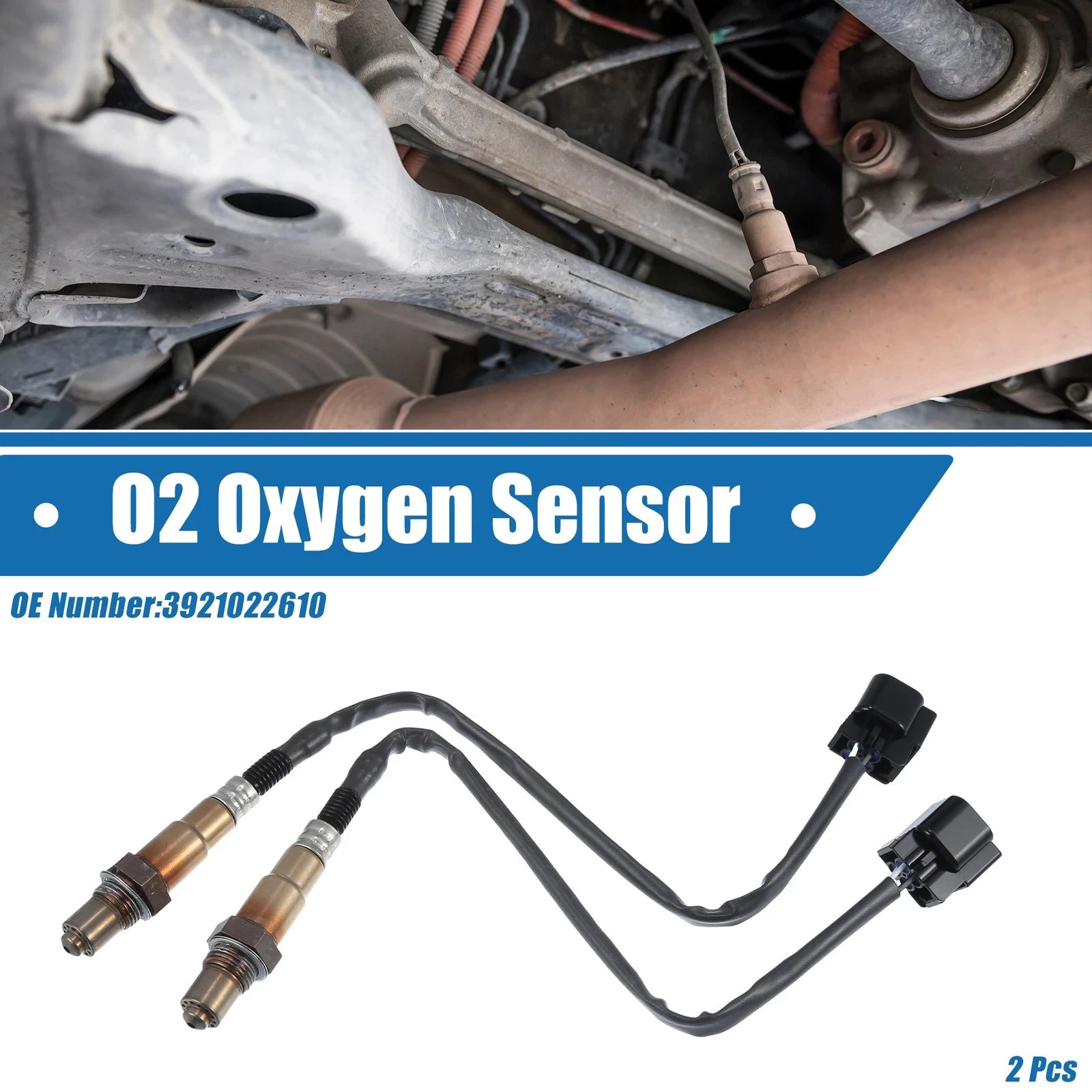 2 Pcs Oxygen Sensor No. 3921022610 for Hyundai Accent (2000–2011)