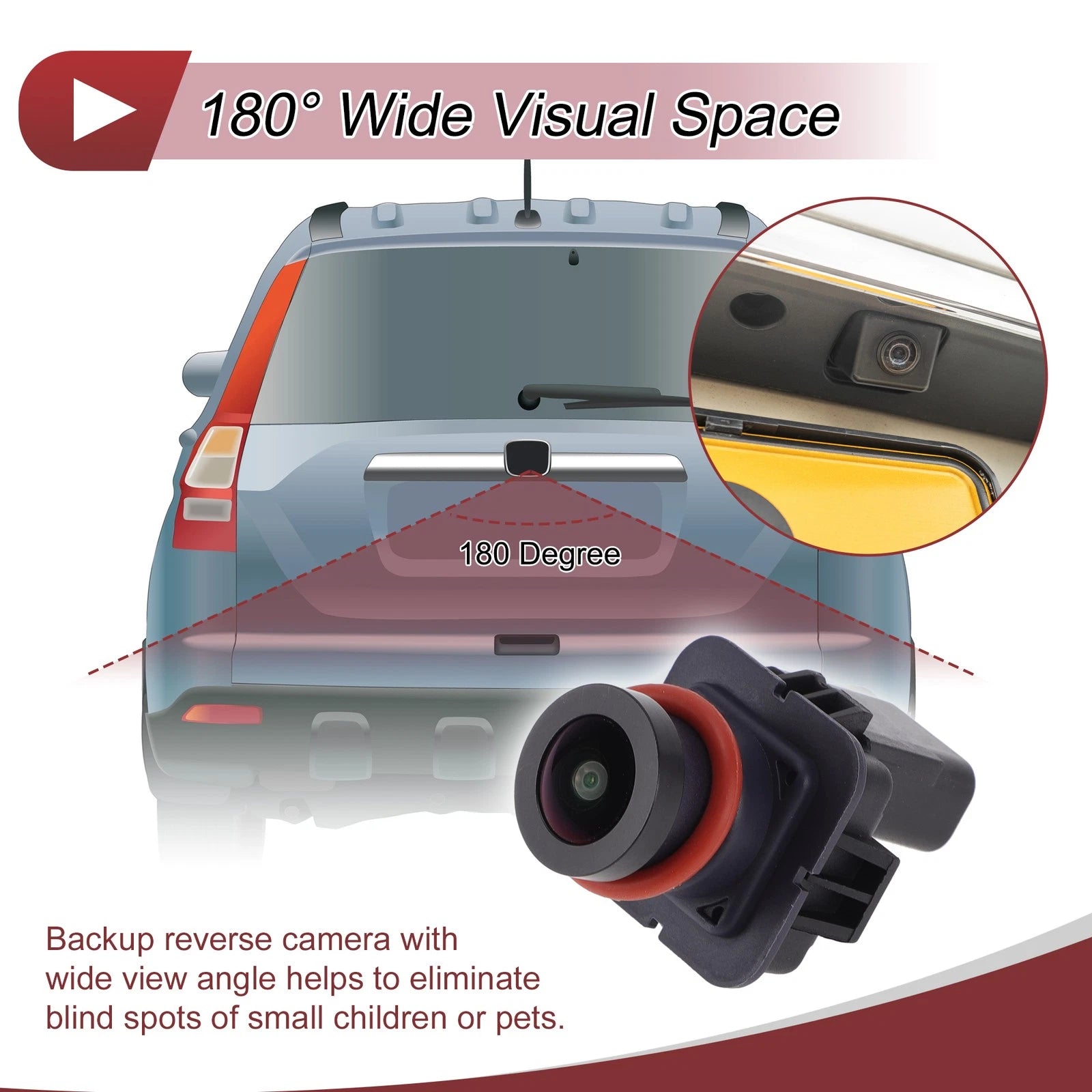 Rear View Camera for Ford Taurus (2013–2019) 120-180 Degree