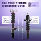 Set of 4 Coilovers Lowering Kit for Toyota Corolla (2003–2008) E120 E130
