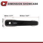 Set of 4 Car Door Handle Covers for Toyota Land Cruiser  Gloss Black ABS