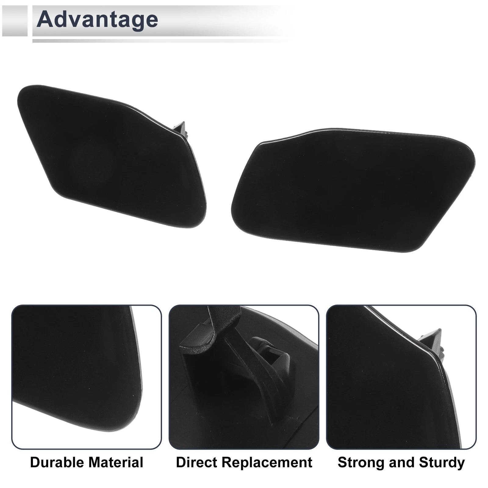 Washer Nozzle Cover Cap Set of 2 No.51117338568 for BMW X3 