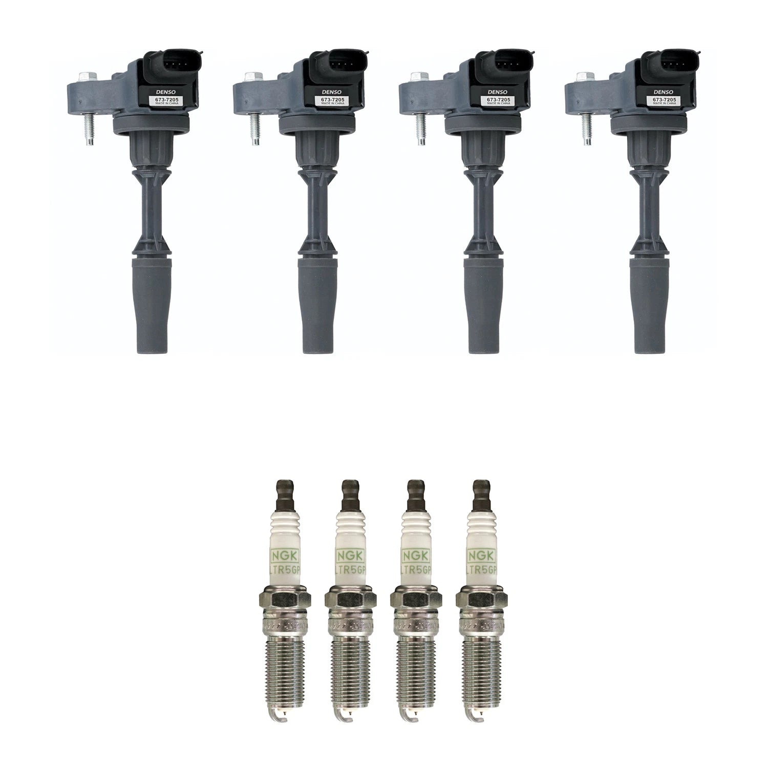Set of 4 Ignition Coils & NGK Platinum Spark Plugs for Impala Malibu (2014–2020)