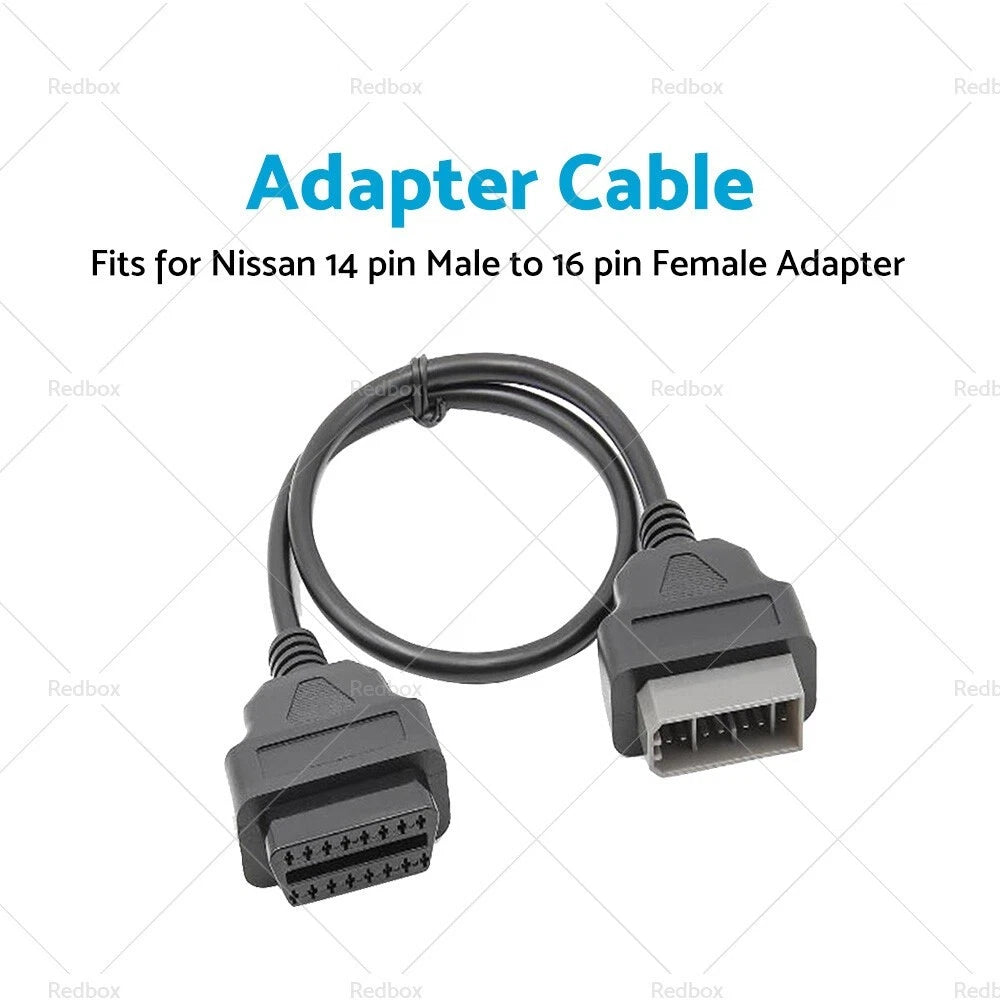 14 Pin OBD1 to 16 Pin OBD2 Diagnostic Adapter Cable for Nissan