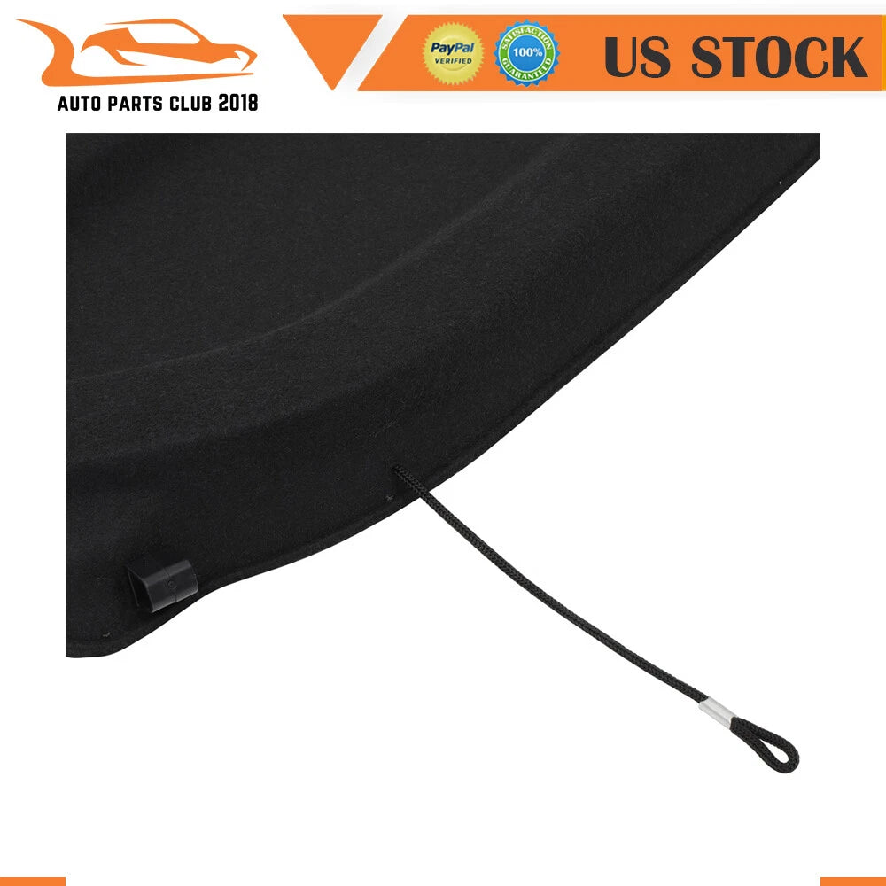 Cargo Cover for Honda Fit (2012–2013) Black Rear Trunk Security
