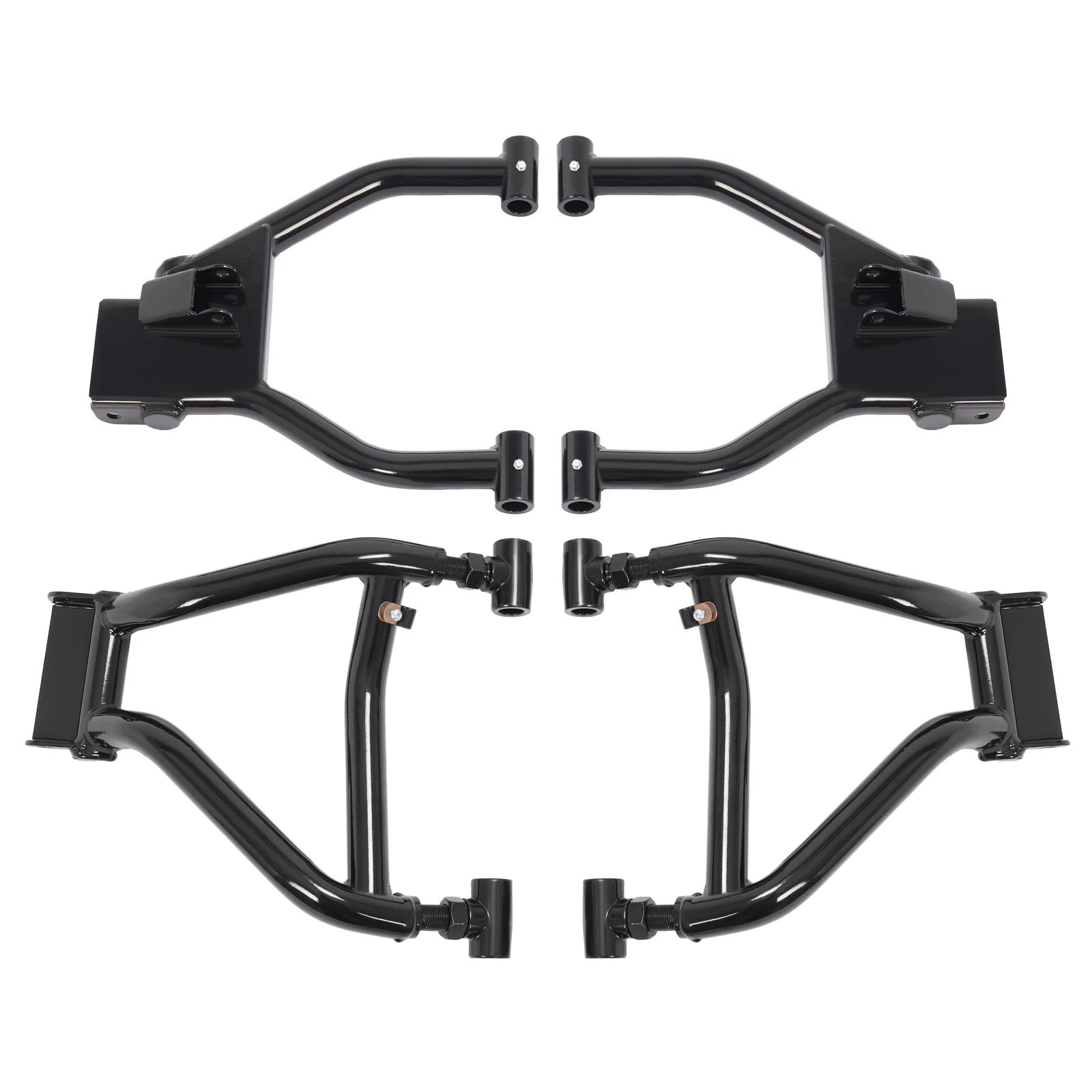 Set of 4 Black Screw-On Control A Arms for Polaris Ranger XP 800/900 (2010–2014)