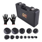 Set of 13 Grooved Lock Nuts Sockets for Various Makes and Models (18-80mm)