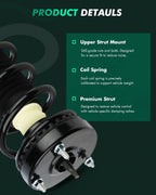 Front Complete Struts w/ Coil Spring Shock Assembly for Dodge Challenger (2012–2019)