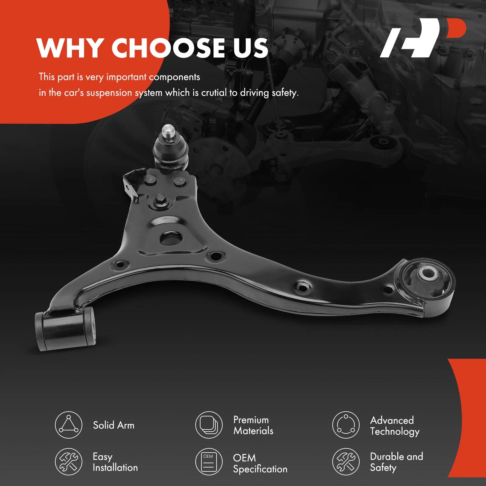 Front Left Lower Control Arm Ball Joint for Kia Sedona (2007-2010)