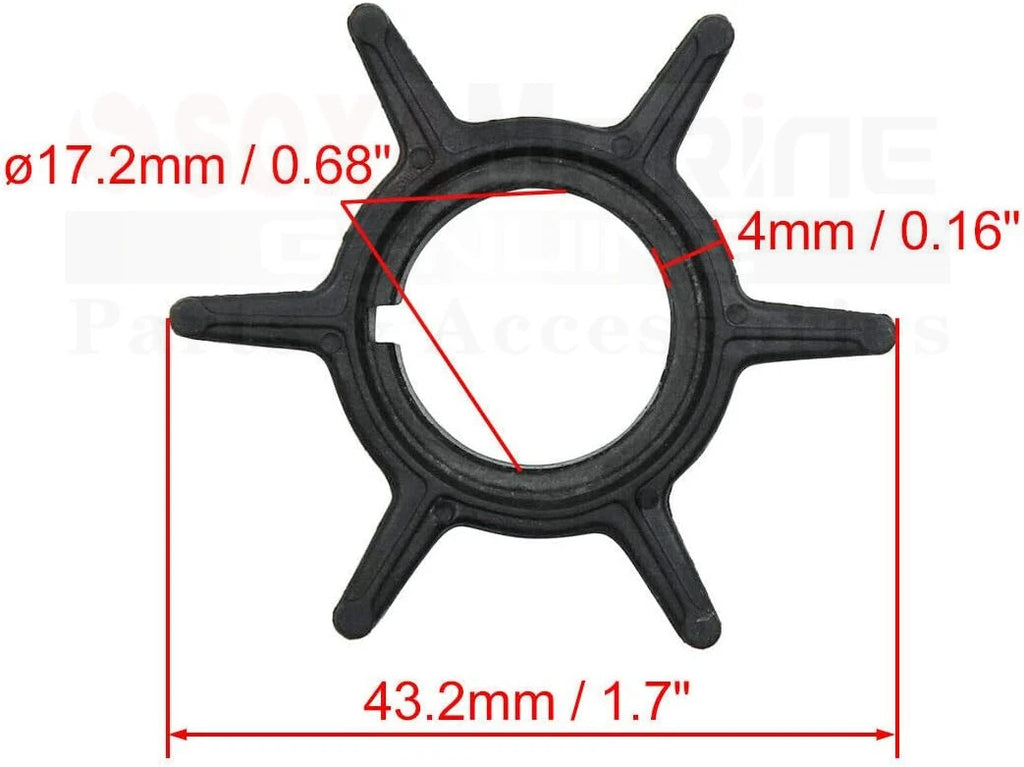 Water Pump Impeller for Mercury Mariner 25 30 35 40 HP (18-8923, 47-161541)