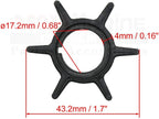 Water Pump Impeller for Mercury Mariner 25 30 35 40 HP (18-8923, 47-161541)