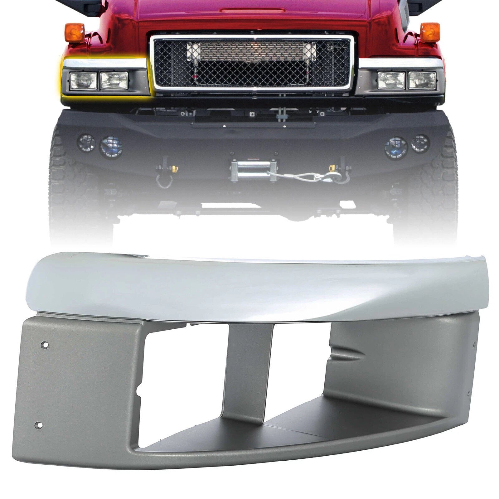 Headlight Trim Bezel for GMC Topkick Chevrolet Kodiak (2004–2009) Right #15036038